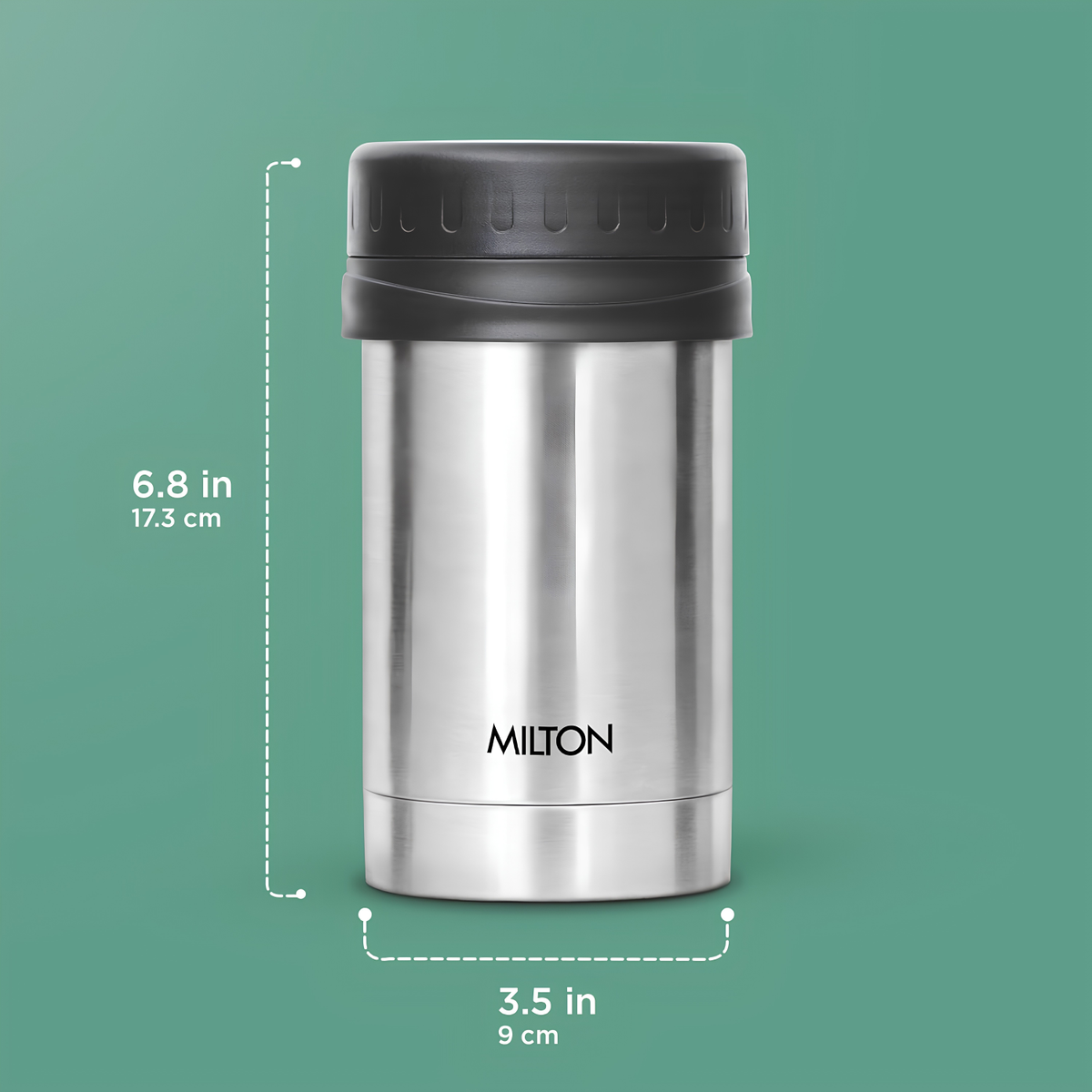 Milton Thermosteel Soup Flask | 100% Leak Proof I Premium Stainless Steel | Vacuum Insulated I Thermos for Soup, Tea, CoffeeSilver