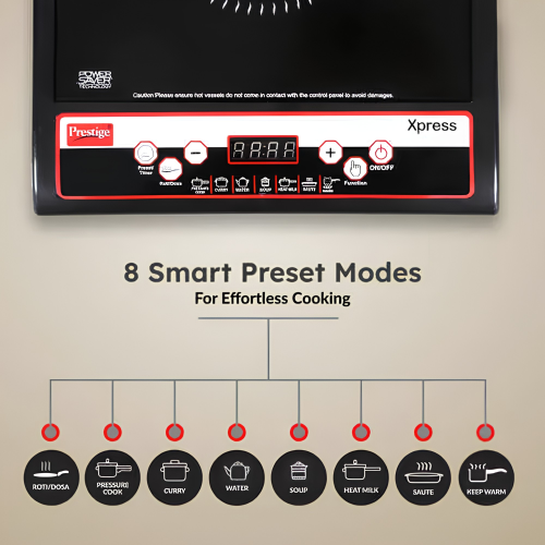 PRESTIGE Induction Cooktop Xpress 1200 W | Indian Menu Option