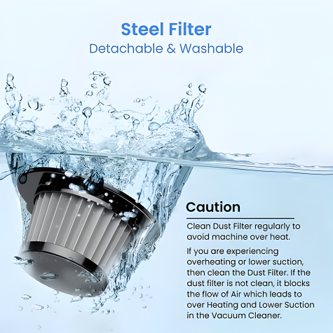 AGARO Car Vacuum Cleaner HVC1081 | Portable, Handheld, 110W,  5.5KPA Power Socket