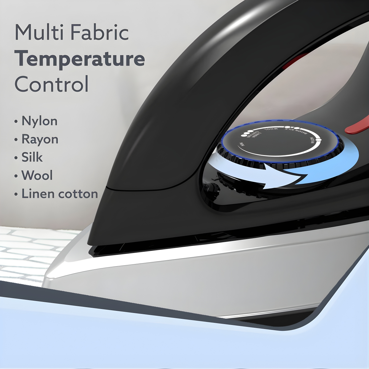 AGARO Regal Heavy Weight Electric Dry Iron, 1000 W, Black