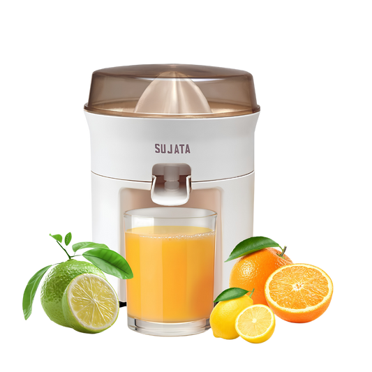SUJATA CITROMATIC Citrus Juicer Machine for Pulpy Delights | 40 Watts | 110 RPM | Direct Flow for Unlimited Capacity