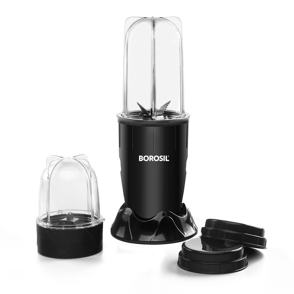 Borosil NutriFresh Portable Mini-Blender & Grinder,For Blending Smoothies & Chutneys, Dry Grinding Spices, Black, 400 W - Premium Nutriblend Blenders from borosil - Just Rs. 2573! Shop now at Surana Sons