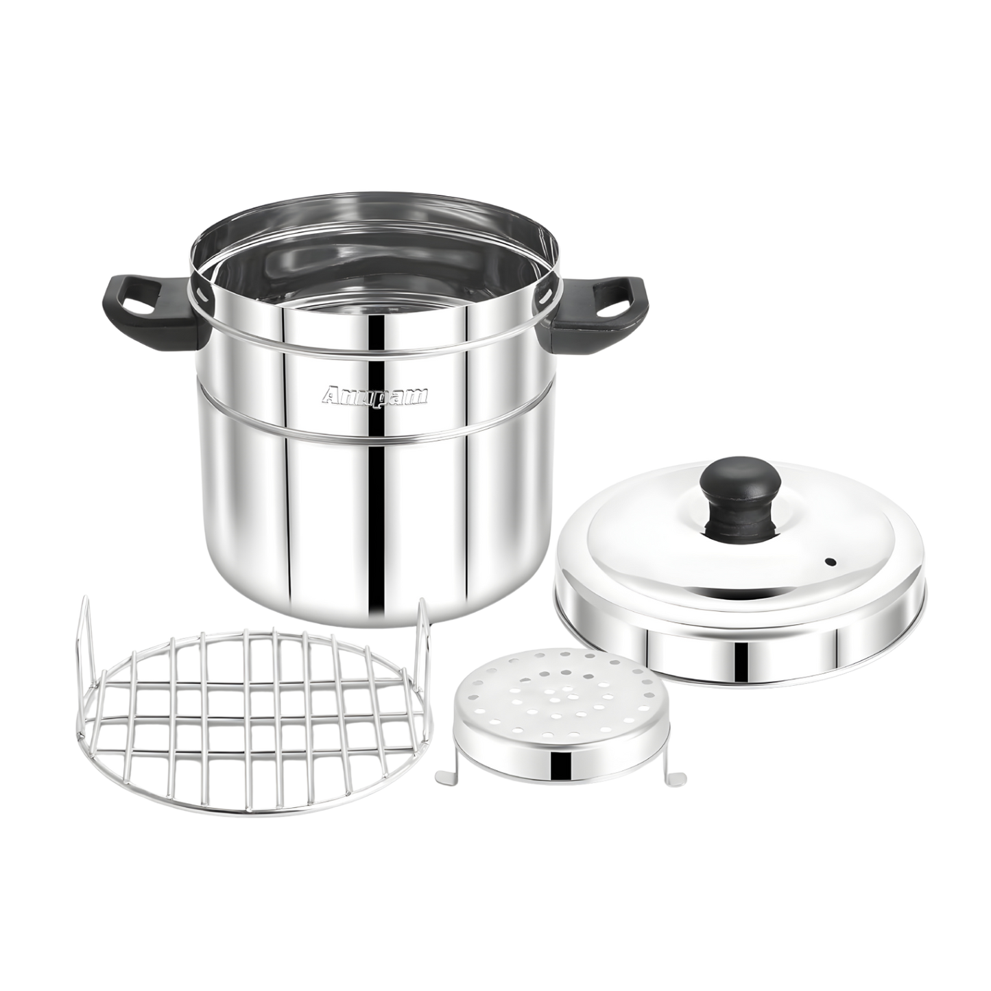 ANUPAM Stainless Steel Multipurpose Gas Tandoor | Bati Maker, Pizza Maker & Roti Cooker |