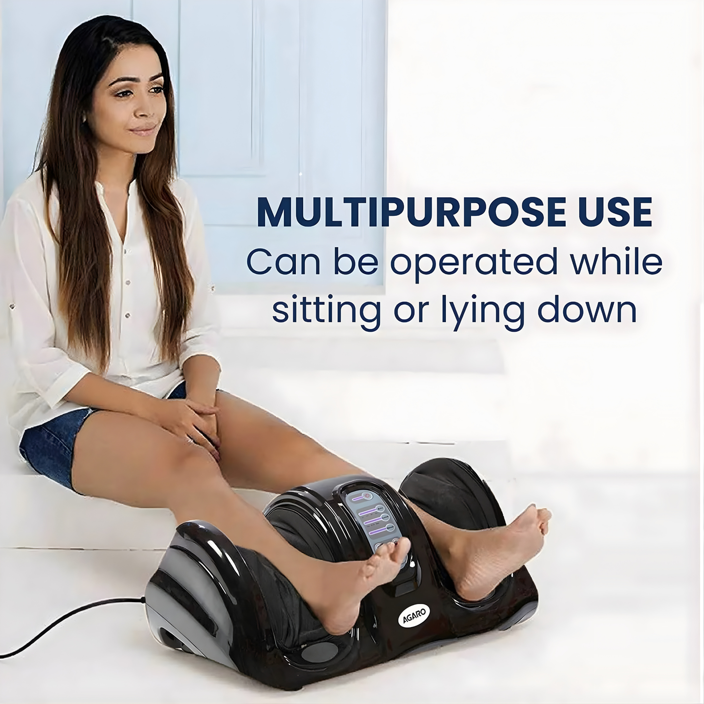 AGARO Foot Massager (Black) | With Kneading & Rolling Function, For Foot Relaxation & Improving Blood Circulation, Suitable for Home Usage