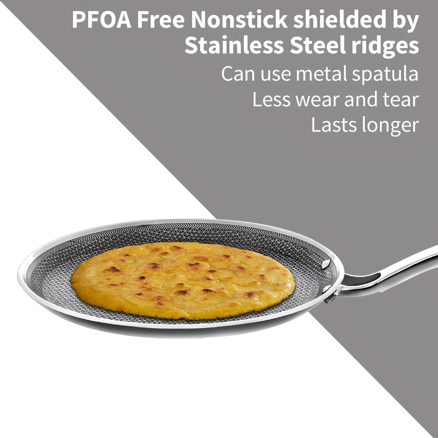 HAWKINS Induction Compatible Pro SS Tri-ply Shielded Nonstick Flat Tava 26 cm (PSNFT26)