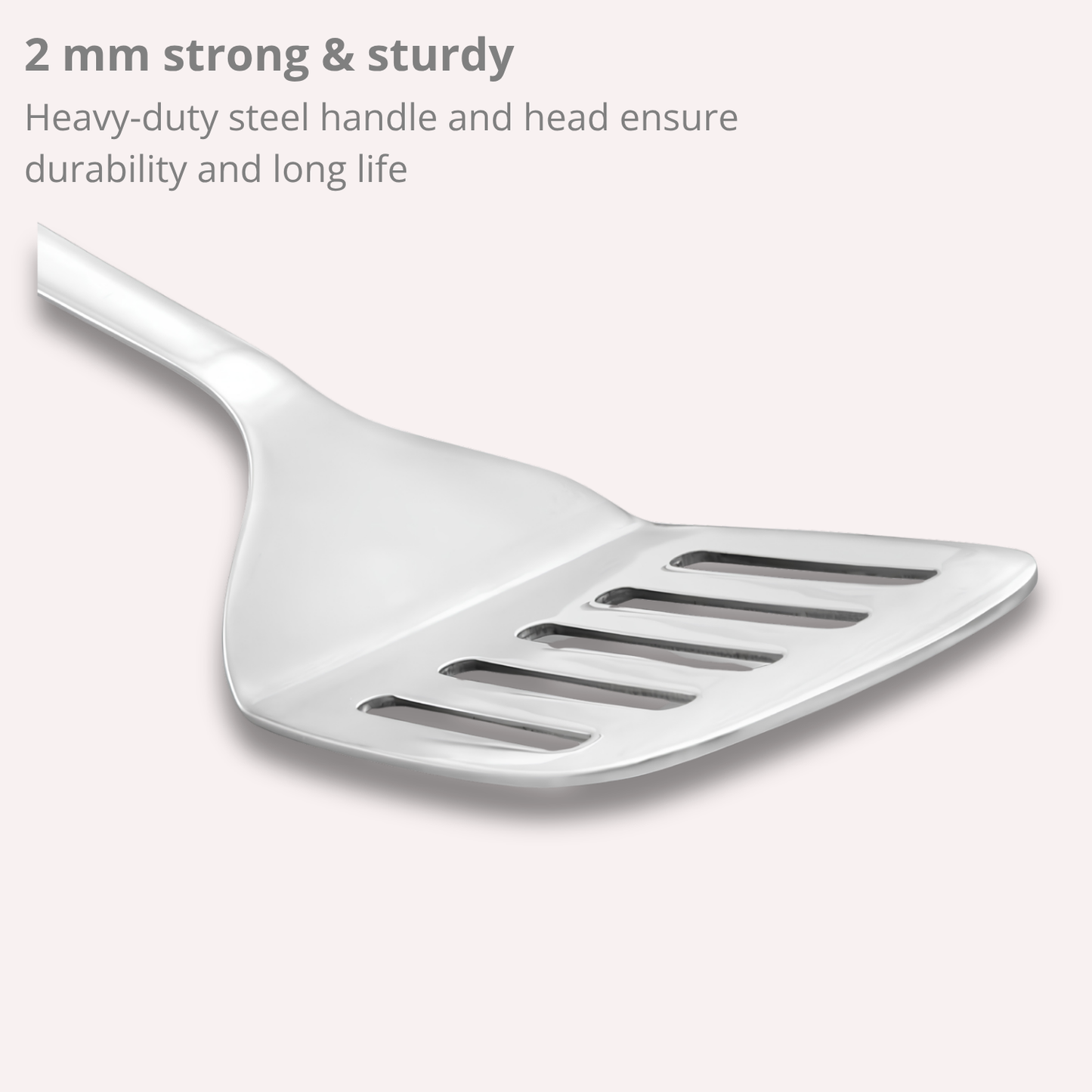 HAWKINS Food-grade Stainless Steel Turner for Dosa, Roti, Omlette, Paranthas, Pav Bhaji | Slotted Spatula, Ladle, Palta | Perfect for Flipping, Stirring, Stir-Frying, Draining (SSPTT)