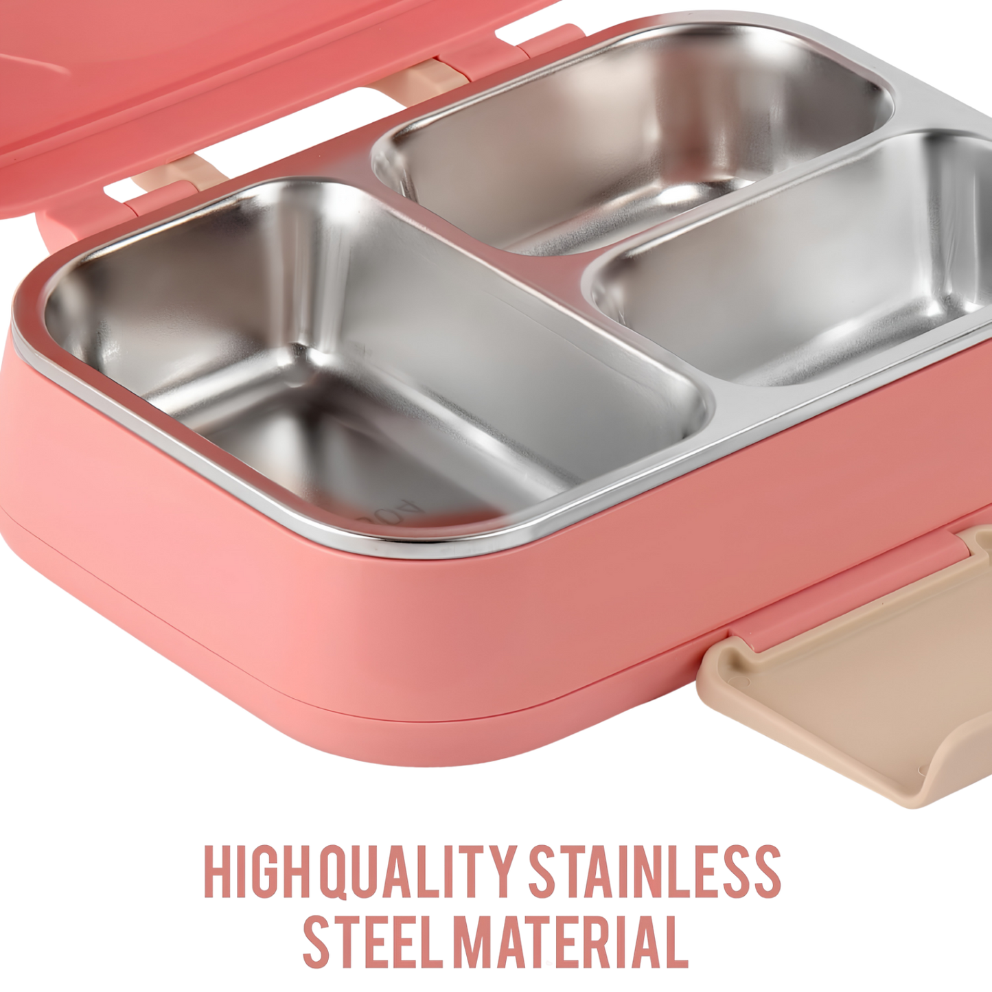 CELLO Pioneer Inner Steel Insulated Lunch Box with Fork & Spoon,  | Food Grade 3 Inner Steel Compartment, Leak Proof Sturdy Clip Lock Tiffin Box | Insulated Lunch Box For School Kids, Office Use