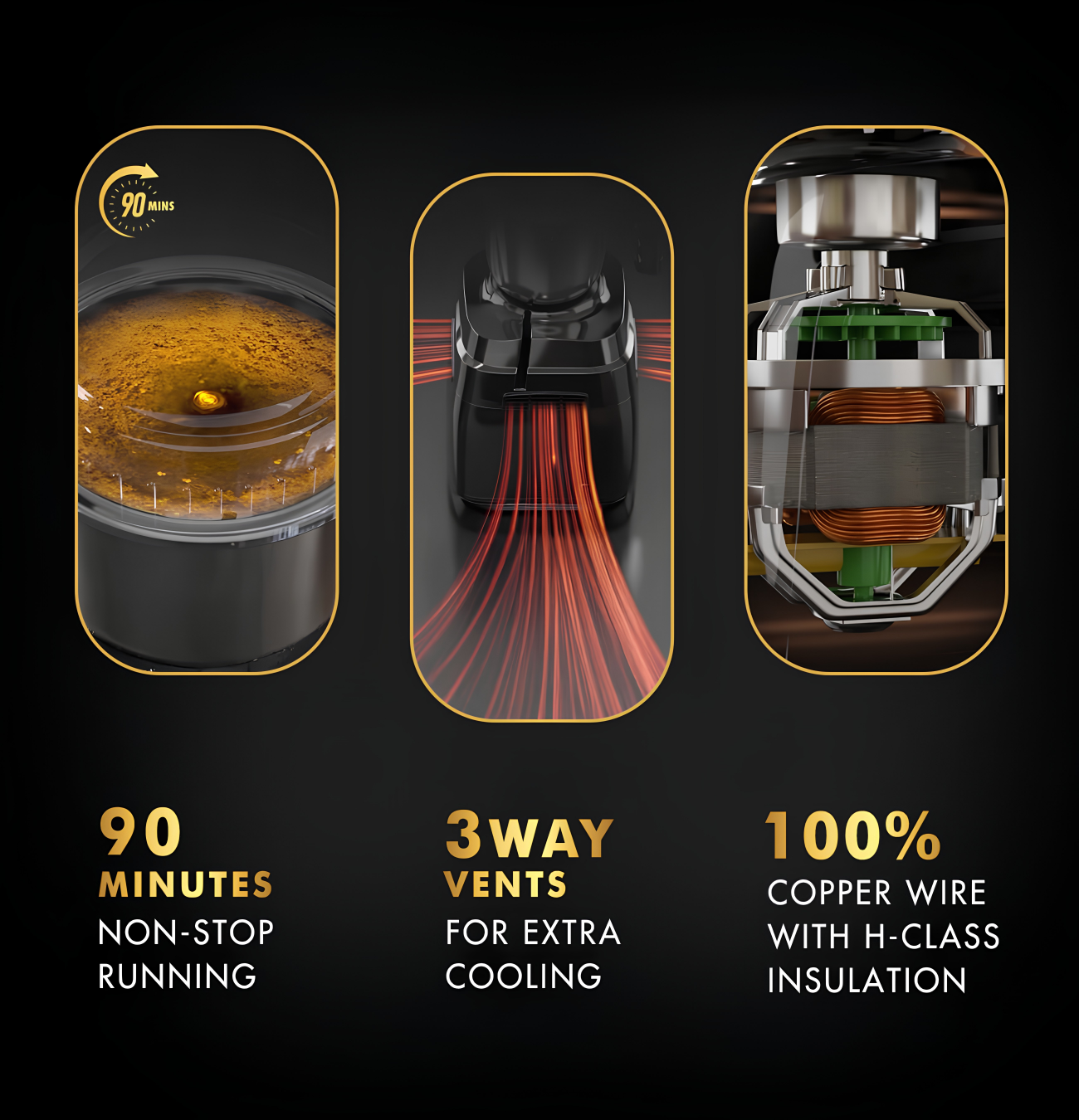 SUJATA 1000 Watt Mixer Grinder, Black | New MG01 | 3 Jar