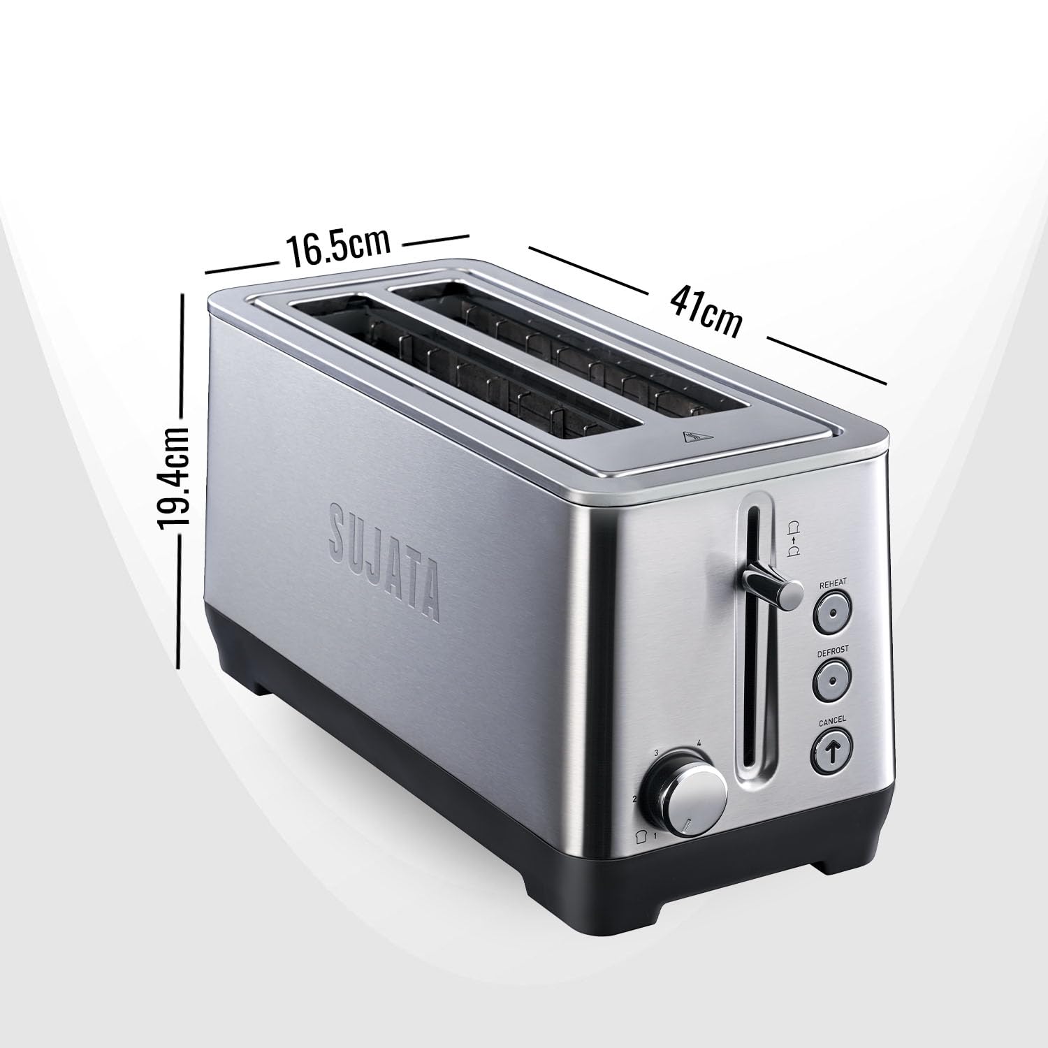 Sujata Pop-up 2/4 Slice Toaster Cool Touch SS Body