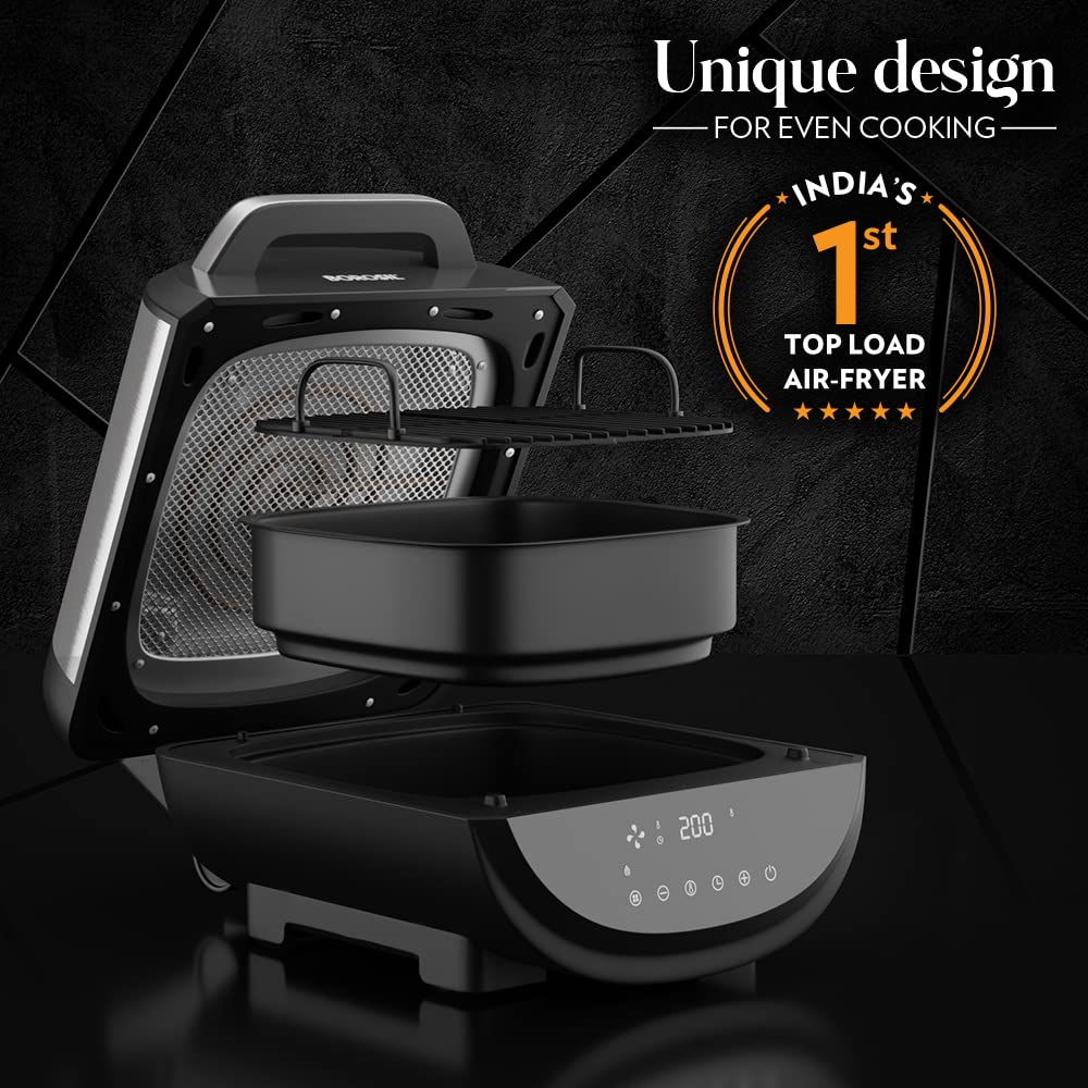 Borosil Best Digi Air-fryer, Top Load Air Fryer, Large Capacity, 8 Pre-Set Menus, 8 in 1 Functionality, 6.1 Ltr - Premium Air Fryer from Borosil - Just Rs. 9793! Shop now at Surana Sons