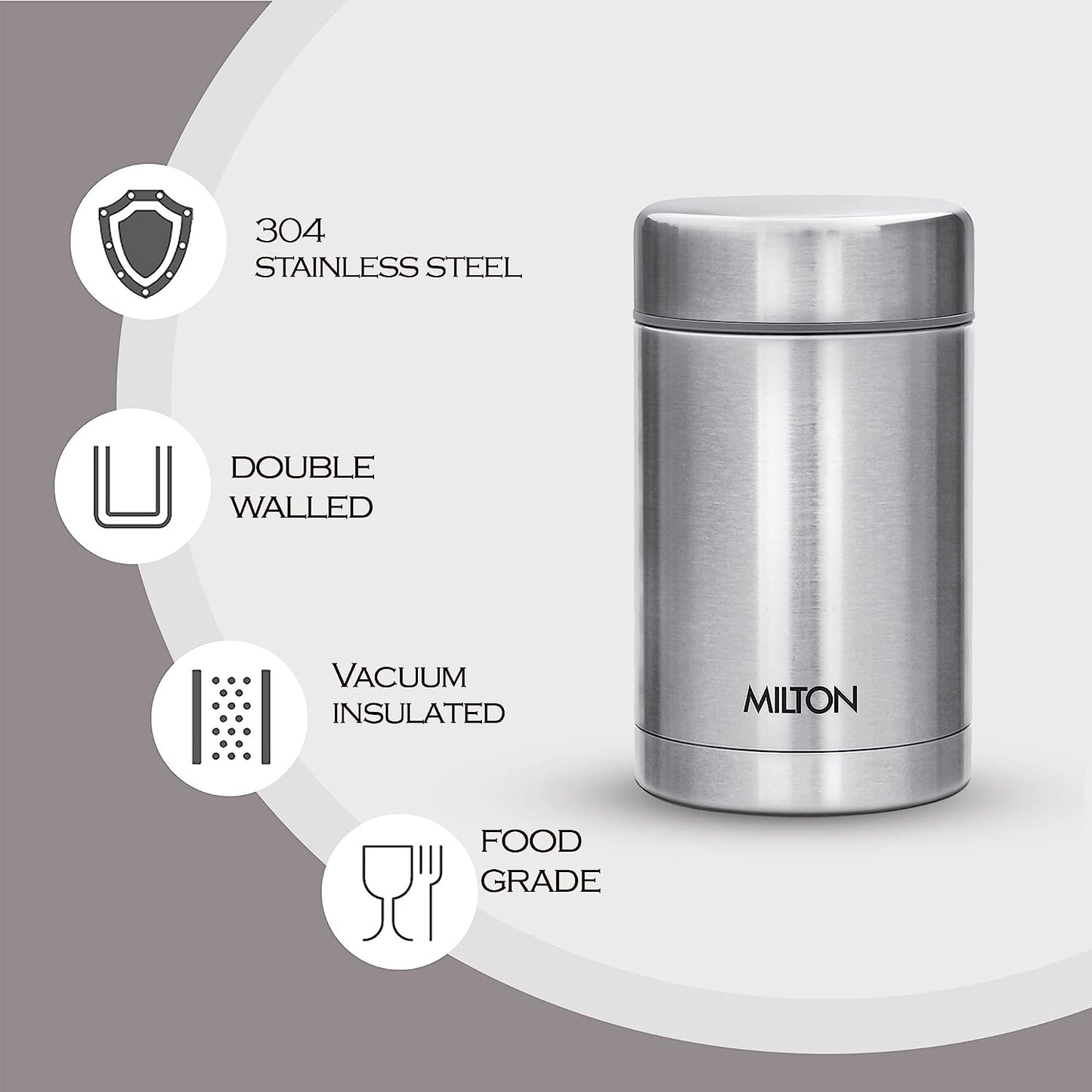Milton CRUET THERMOSTEEL SOUP FLASK 550 Actual Capacity 515 ML