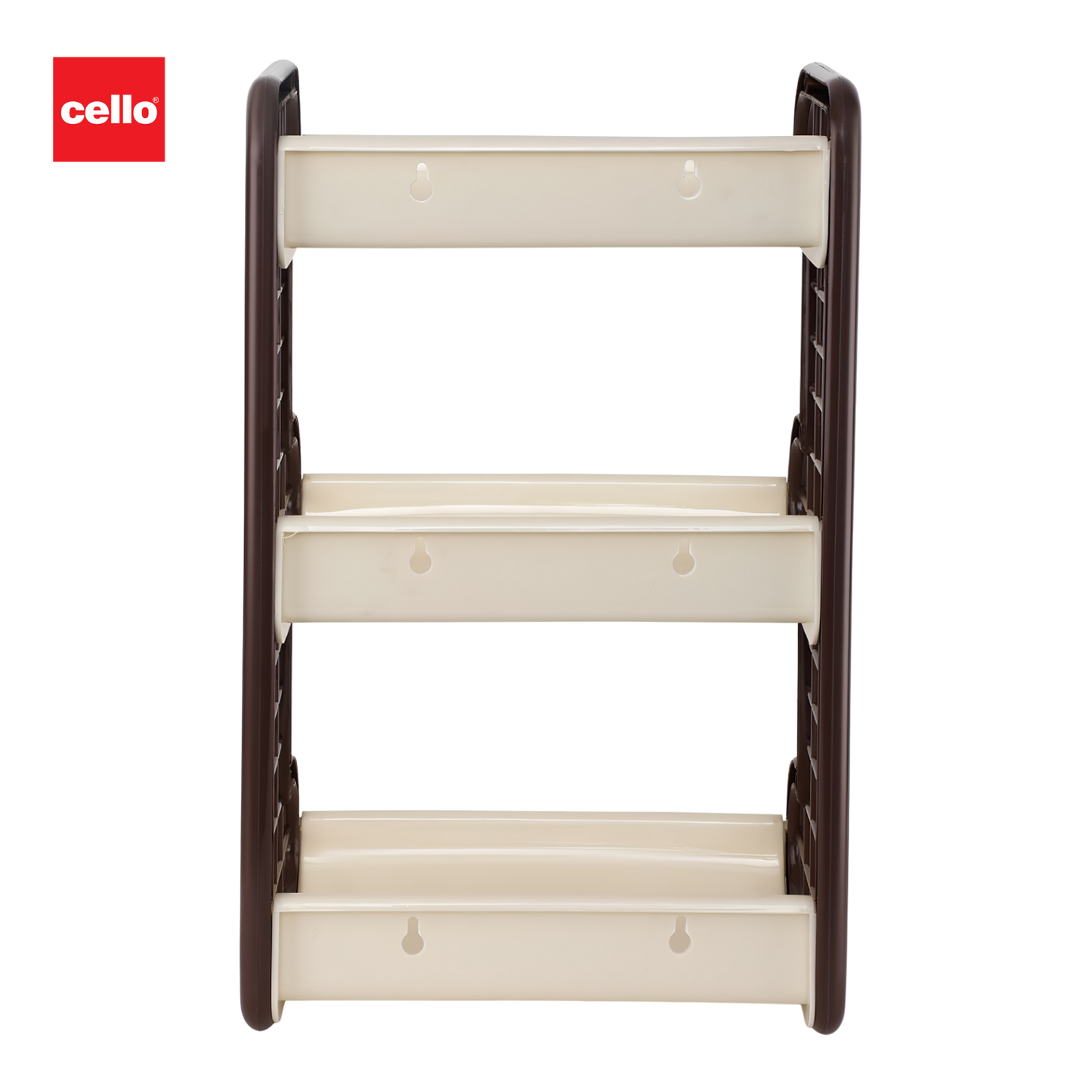 CELLO Tokyo 3 Layers Plastic Storage Shelf |Multipurpose Shelf | For Home, Office, Showroom, Shops | Attractive Colours