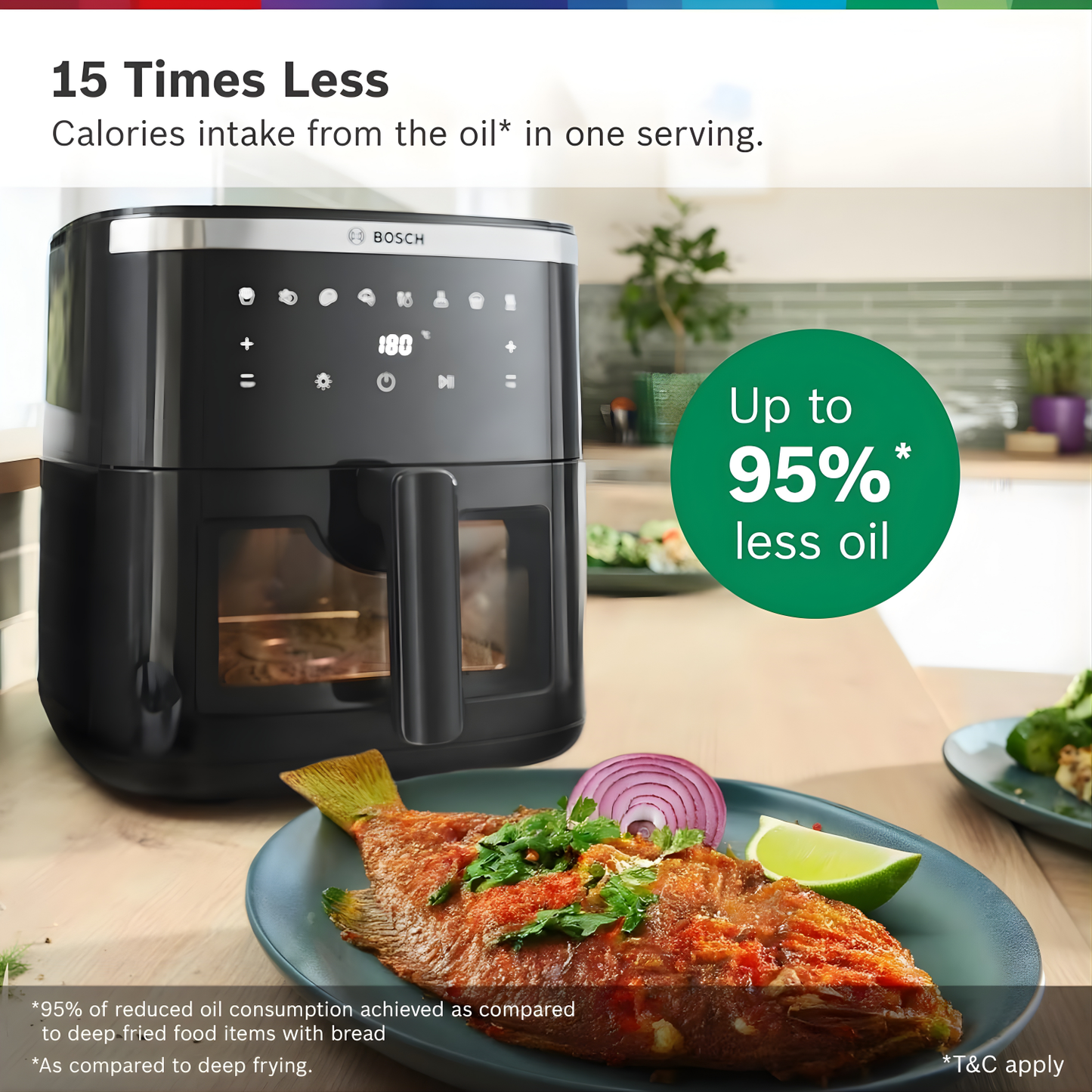 BOSCH Series 6 Air Fryer Black MAF671B0IN | 7.2 Ltr | 1800 W | Touch Control