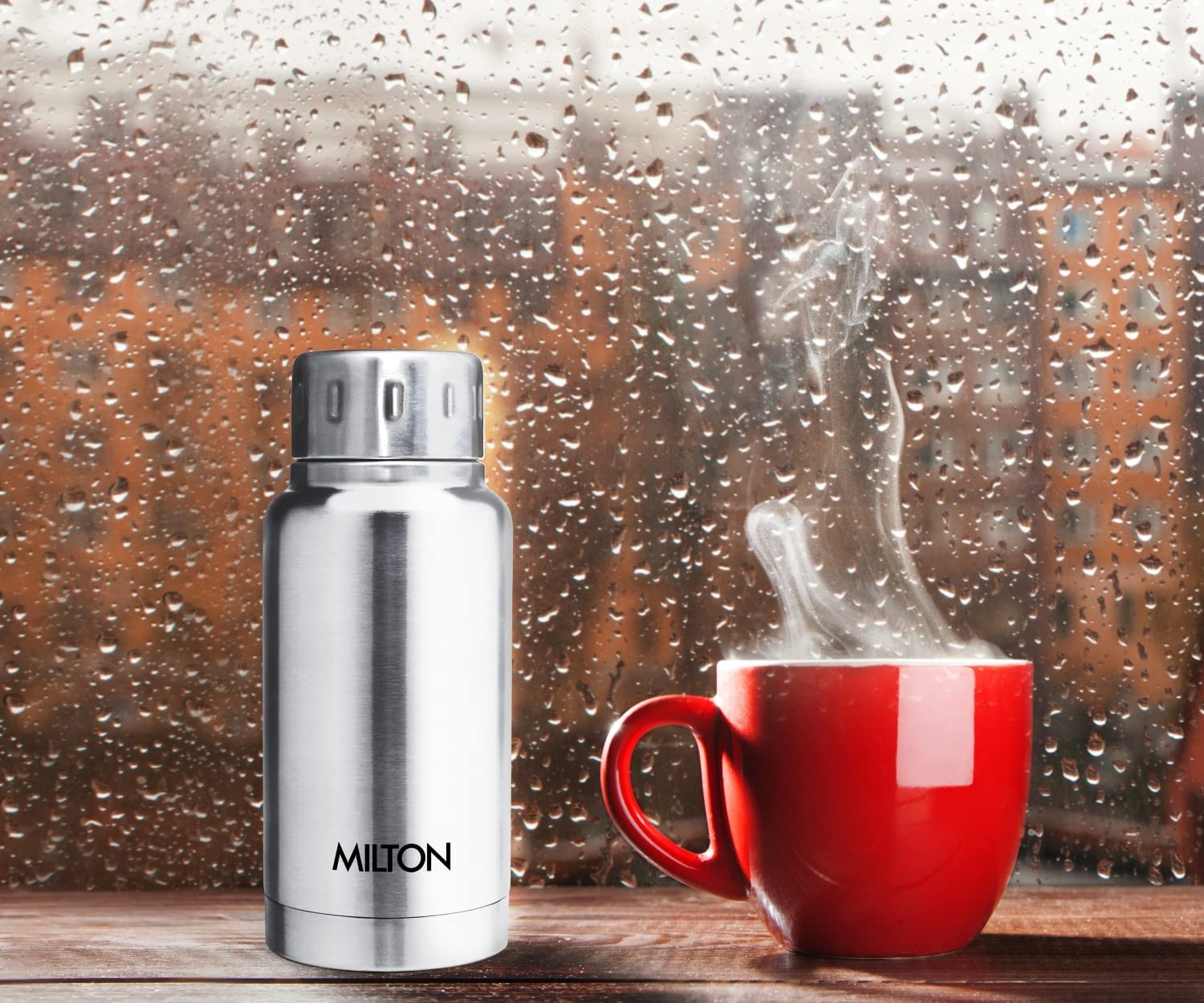 Milton Elfin Thermosteel 24 Hours Hot and Cold Water Bottle | Thermos Flask - Premium Hot & Cold Steel Vacuum Bottles from Milton - Just Rs. 464! Shop now at Surana Sons
