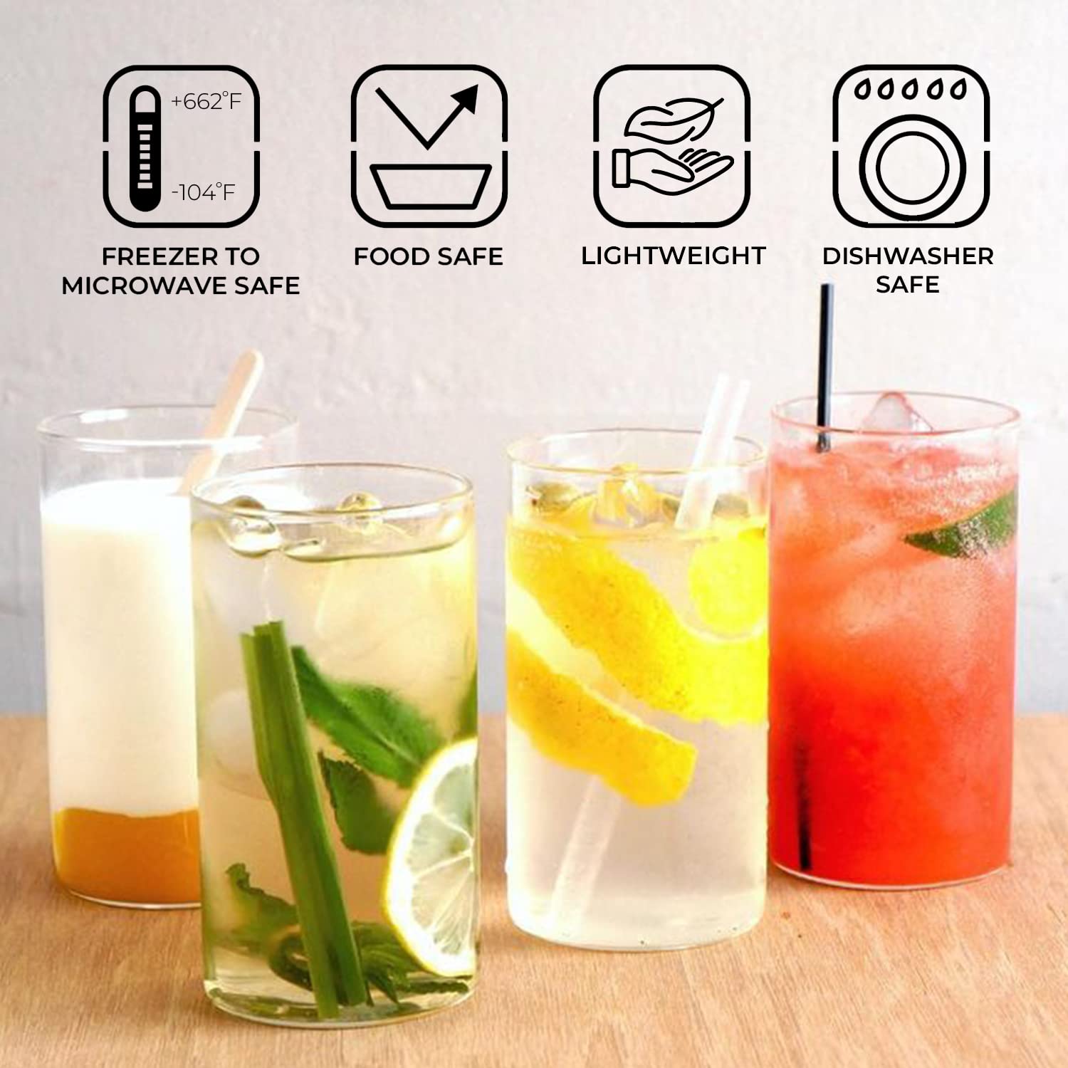Borosil Vision Glass, Feather Light (Transparent, 350 ml) -Set of 6, Oven, Micro, Freezer Safe - Premium glass tumblers from Borosil - Just Rs. 550! Shop now at Surana Sons