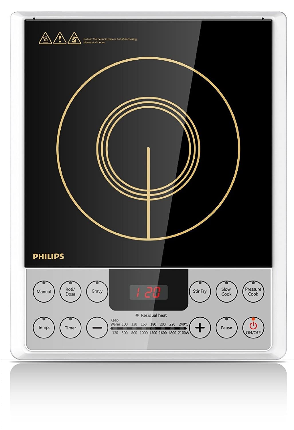 Philips HD4929/01 2100-Watt Induction Cooker (Black) - Premium Induction Cooktop from Philips - Just Rs. 3650! Shop now at Surana Sons