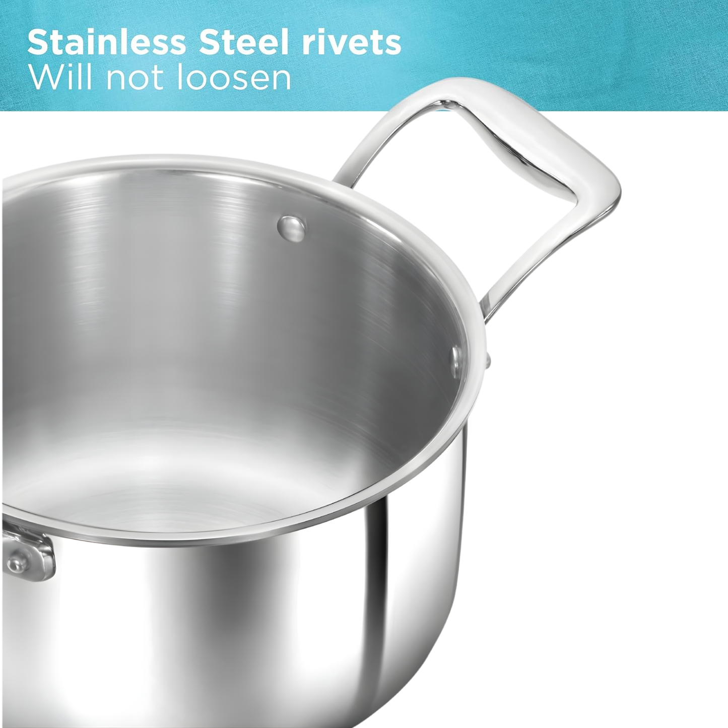 Hawkins 3 Litre Pro TriPly Stainless Steel Milk Pan with Stainless Steel Lid, Milk Pot, Sauce Pan, Silver (PSMP30S)