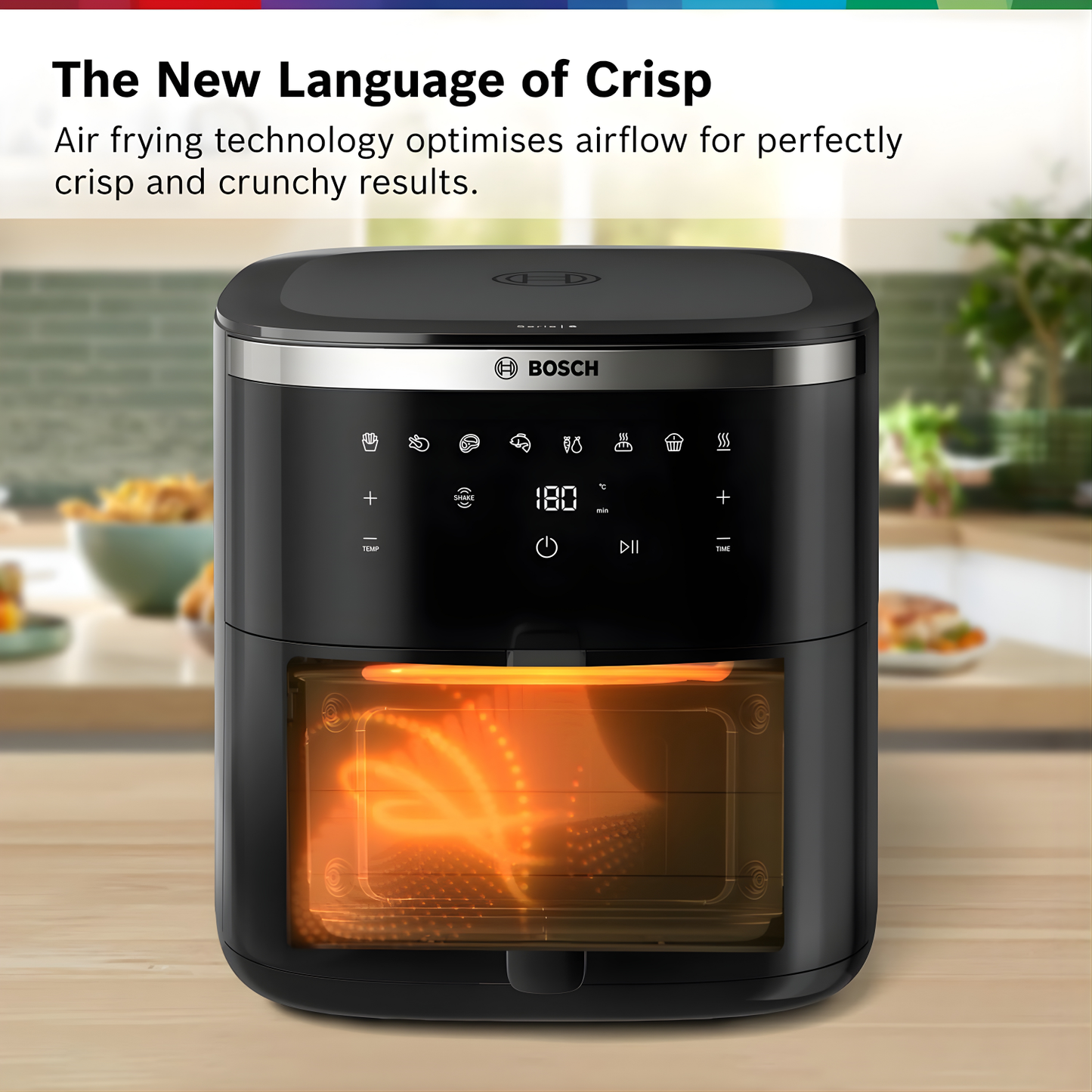 BOSCH Series 6 Air Fryer Black MAF671B0IN | 7.2 Ltr | 1800 W | Touch Control