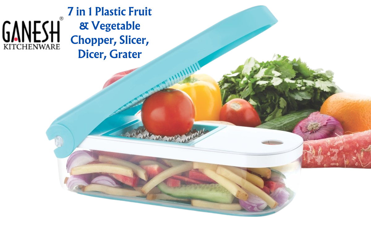Ganesh Plastic Fruit & Vegetable Chopper Slicer Dicer Grater - Premium Slicer Grater Chipser from Ganesh - Just Rs. 486! Shop now at Surana Sons