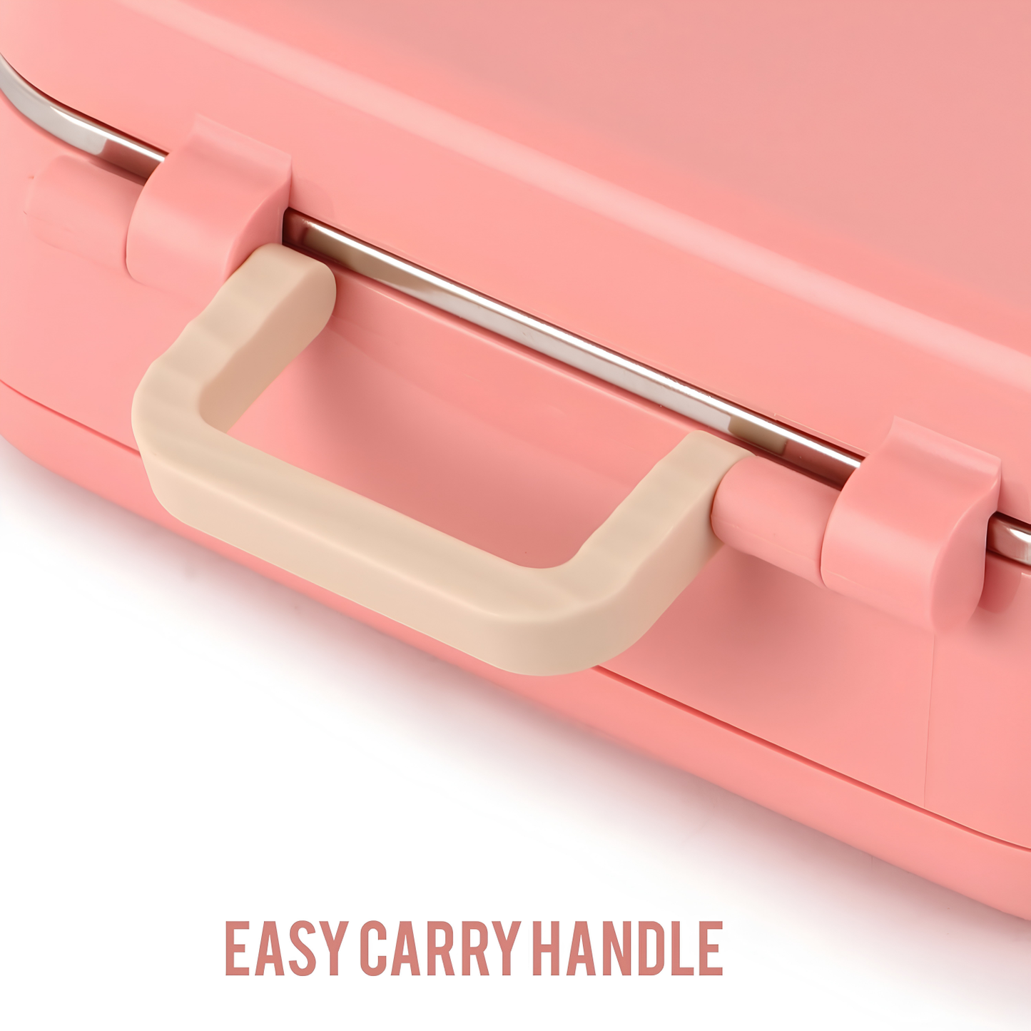 CELLO Pioneer Inner Steel Insulated Lunch Box with Fork & Spoon,  | Food Grade 3 Inner Steel Compartment, Leak Proof Sturdy Clip Lock Tiffin Box | Insulated Lunch Box For School Kids, Office Use