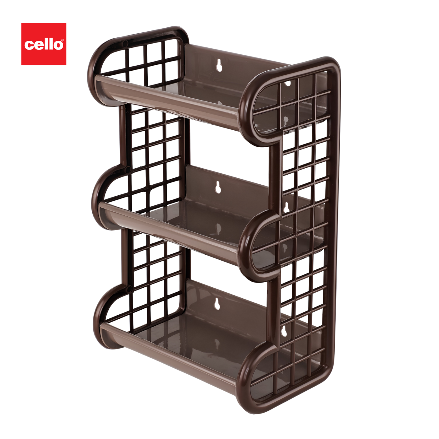 CELLO Tokyo 3 Layers Plastic Storage Shelf |Multipurpose Shelf | For Home, Office, Showroom, Shops | Attractive Colours