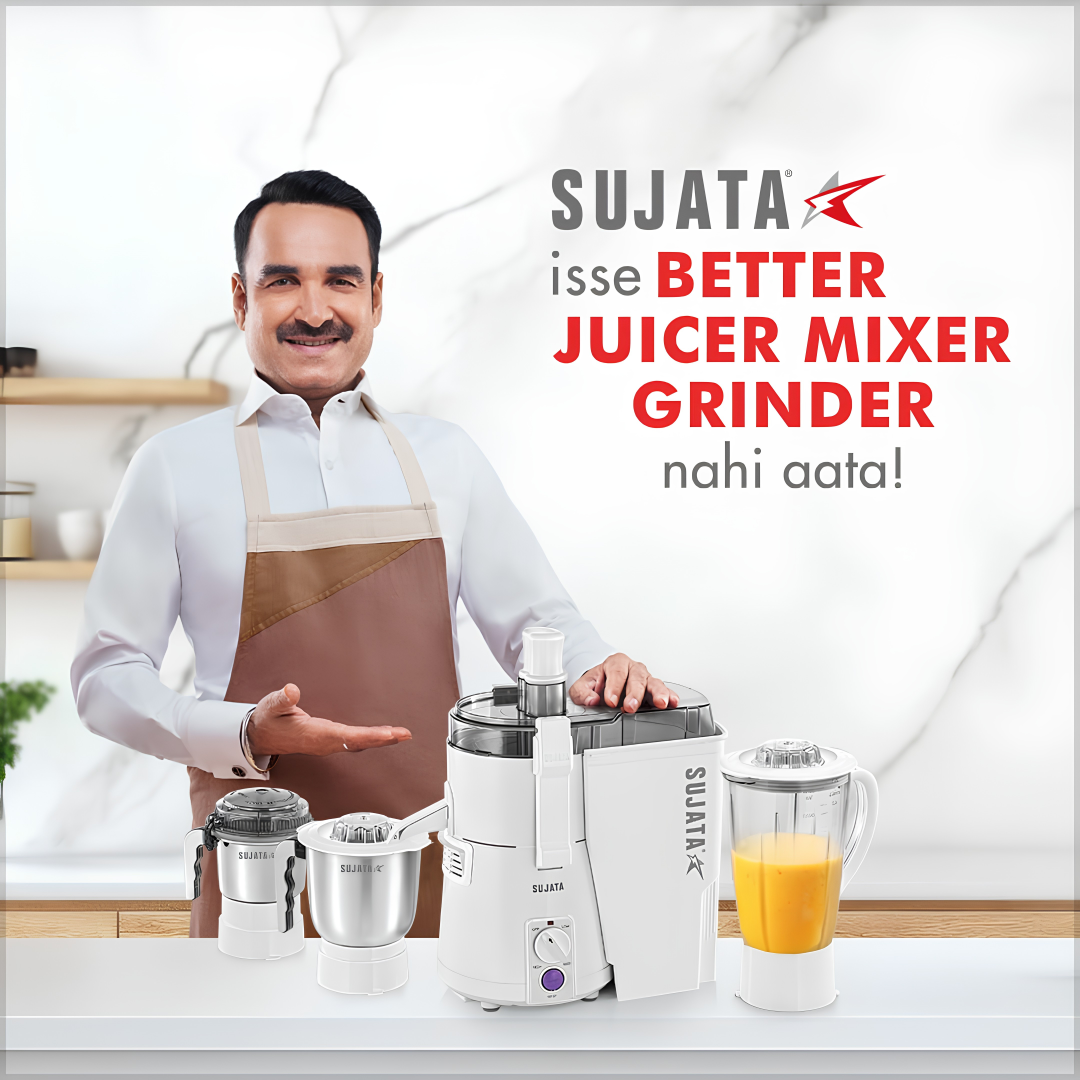 SUJATA POWERMATIC MAXIMA The All-In-One Juicer Mixer Grinder | 3 Jars | 900 Watt