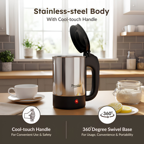 PRESTIGE Electic Travel Kettle 0.5 L V2 (0.5 L with Concealed Element)