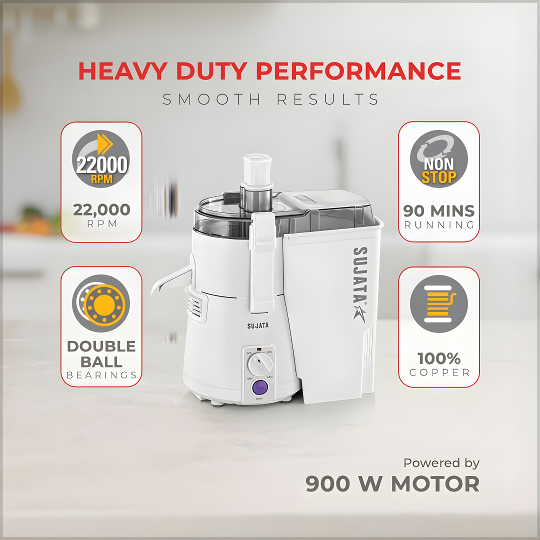 Sujata Powermatic Plus | India's Best Juicer Mixer Grinder | 900 Watt | 2 Jar