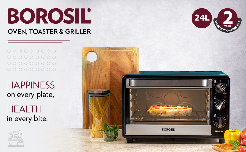 Borosil Prima/Prima Pro Oven Toaster Griller (OTG) - Premium OTG from Borosil - Just Rs. 6499! Shop now at Surana Sons