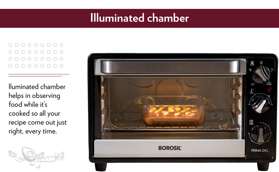 Borosil Prima/Prima Pro Oven Toaster Griller (OTG) - Premium OTG from Borosil - Just Rs. 6499! Shop now at Surana Sons