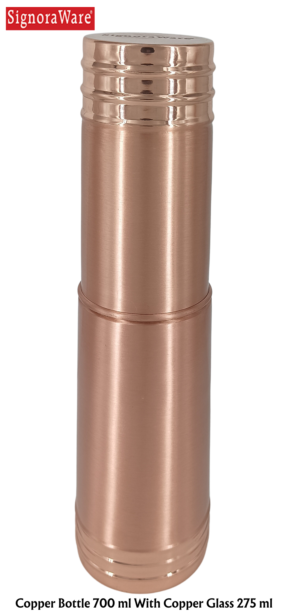 SIGNORAWARE Copper Bottle With Copper Glass - Premium copper water bottles from Signoraware - Just Rs. 1189! Shop now at Surana Sons