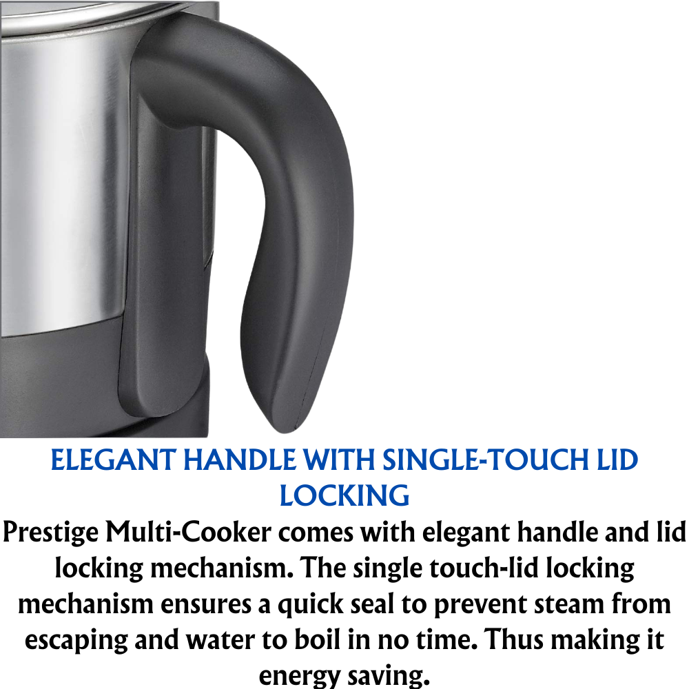 Prestige PMC 1.0 Plus MultiCooker 600 Watt Glass Lid 1 Ltr