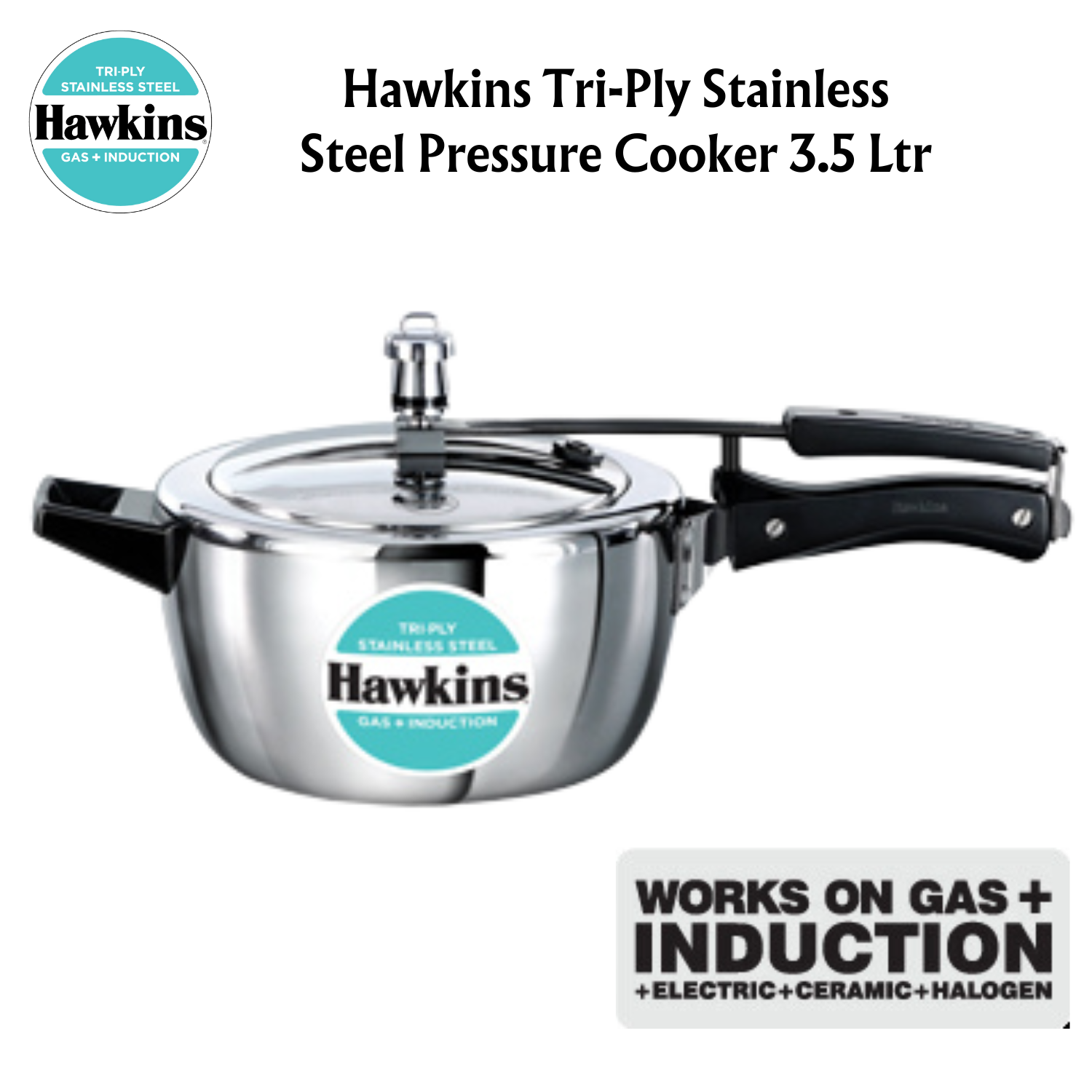 Hawkins Tri-Ply Stainless Steel Pressure Cooker - Premium SS pressure cooker from Hawkins - Just Rs. 2835! Shop now at Surana Sons