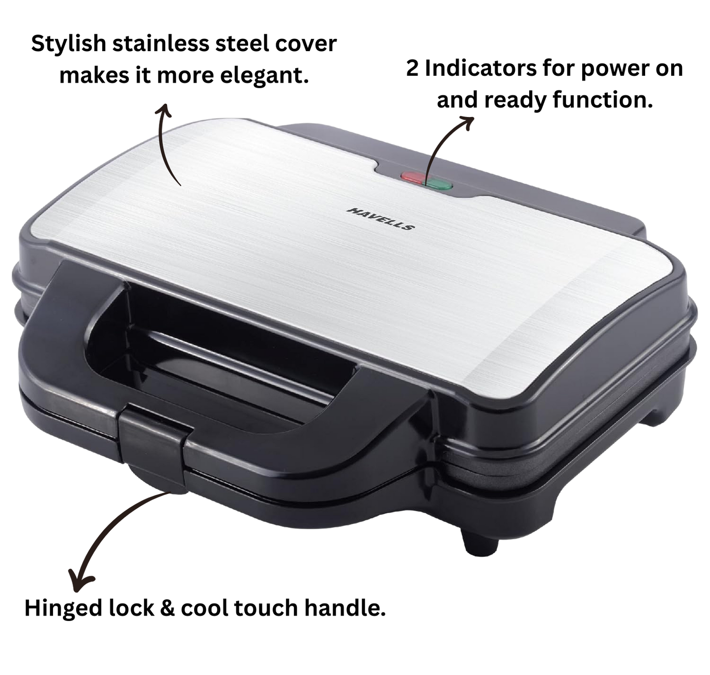 HAVELLS Big Fill 900-Watt 2 Slice Sandwich Maker