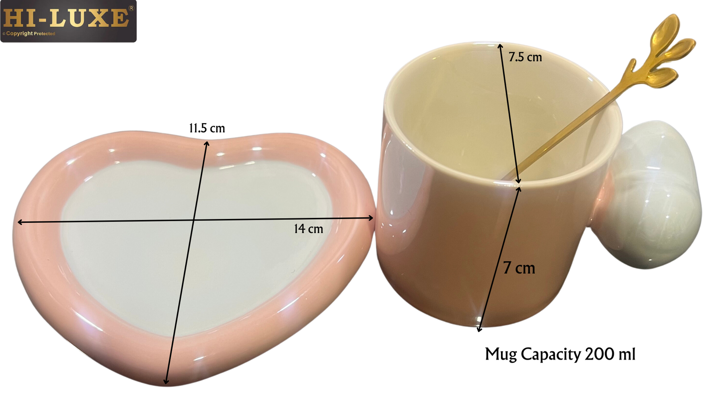 HILUXE 1 PC Unique Porcelain Cup & Saucer Set With Spoon | Gifting - Premium Cup & Saucer from Hiluxe - Just Rs. 595! Shop now at Surana Sons
