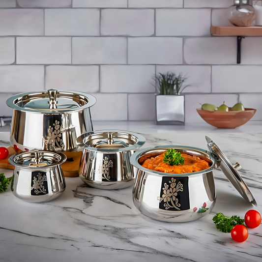 RAMSON Premium Stainless Steel Exquisite Serving Symphony Handi - Premium SS Handi from Ramson - Just Rs. 160! Shop now at Surana Sons