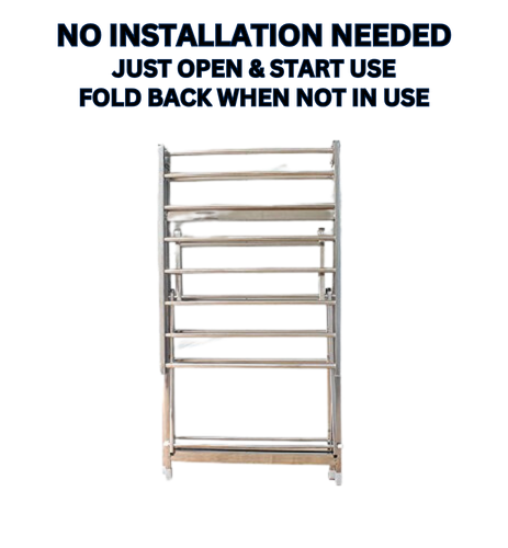 Priya Jupiter Heavy Duty Rust-Free Stainless Steel Foldable Cloth Drying Stand | Indoor/Outdoor/Balcony | Butterfly Model | Adjustable Fold Height - Premium Towel Stand from Priya - Just Rs. 5490! Shop now at Surana Sons