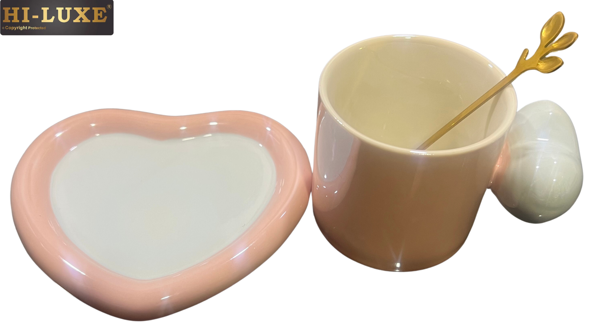 HILUXE 1 PC Unique Porcelain Cup & Saucer Set With Spoon | Gifting - Premium Cup & Saucer from Hiluxe - Just Rs. 595! Shop now at Surana Sons