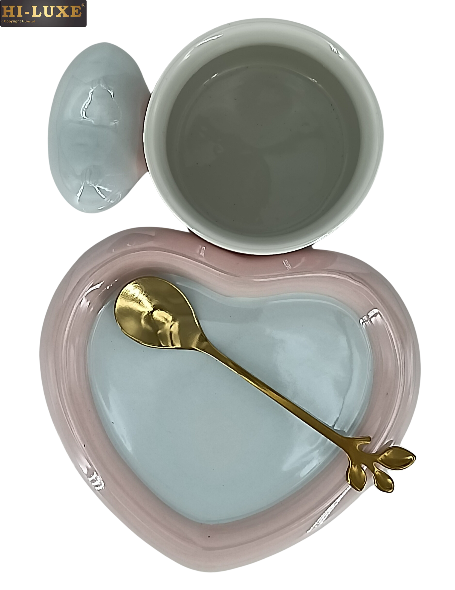 HILUXE 1 PC Unique Porcelain Cup & Saucer Set With Spoon | Gifting - Premium Cup & Saucer from Hiluxe - Just Rs. 595! Shop now at Surana Sons
