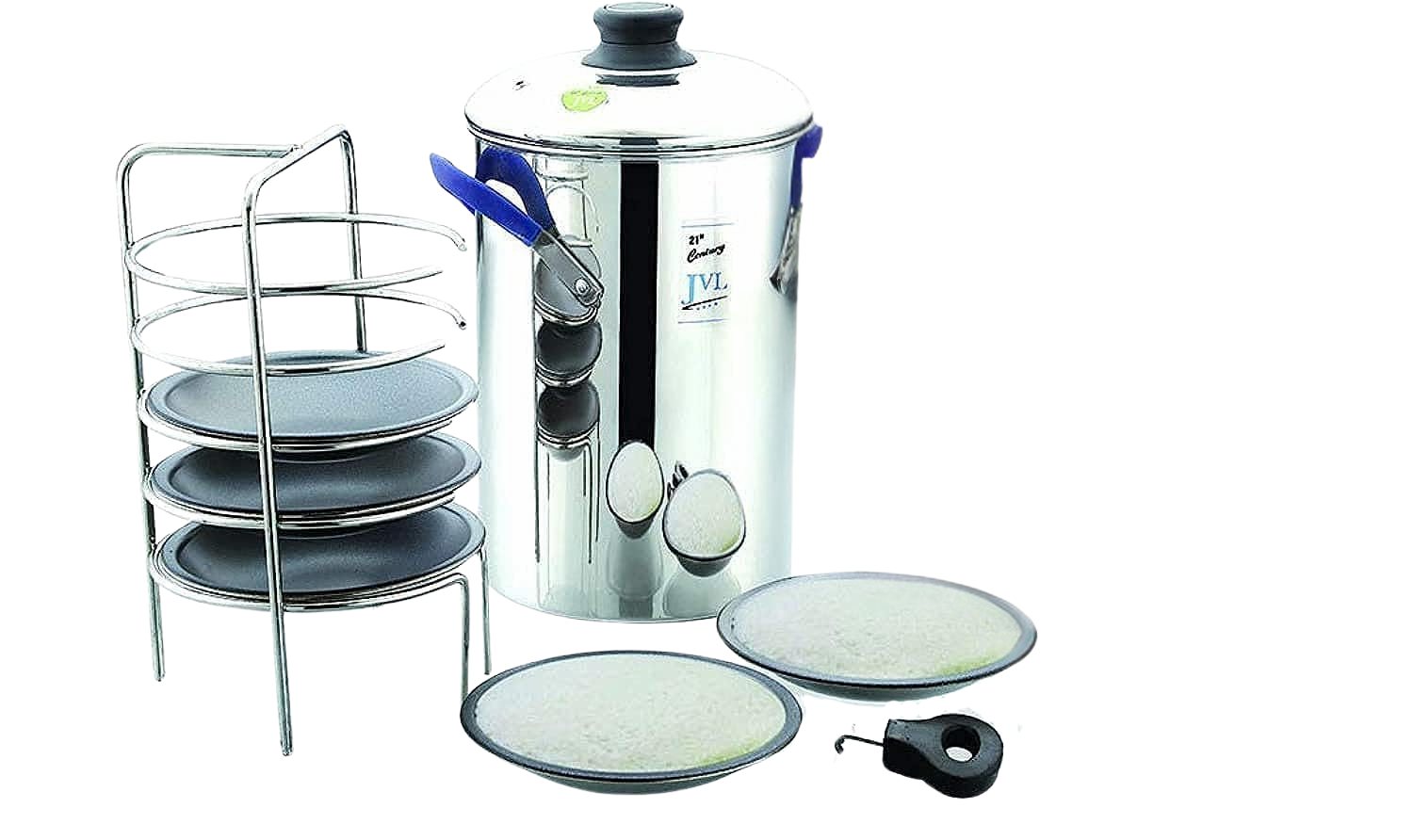 JVL Stainless Steel Full Set Thatte Idly, Idiyappam / Idla / Mini Idli / Dhokla Maker / Steamer - Premium Idli Dhokla Maker from JVL - Just Rs. 2850! Shop now at Surana Sons
