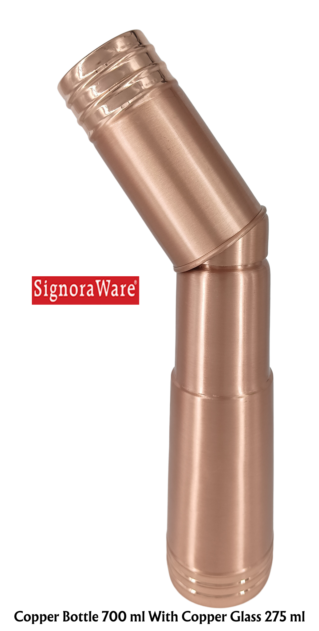 SIGNORAWARE Copper Bottle With Copper Glass - Premium copper water bottles from Signoraware - Just Rs. 1189! Shop now at Surana Sons
