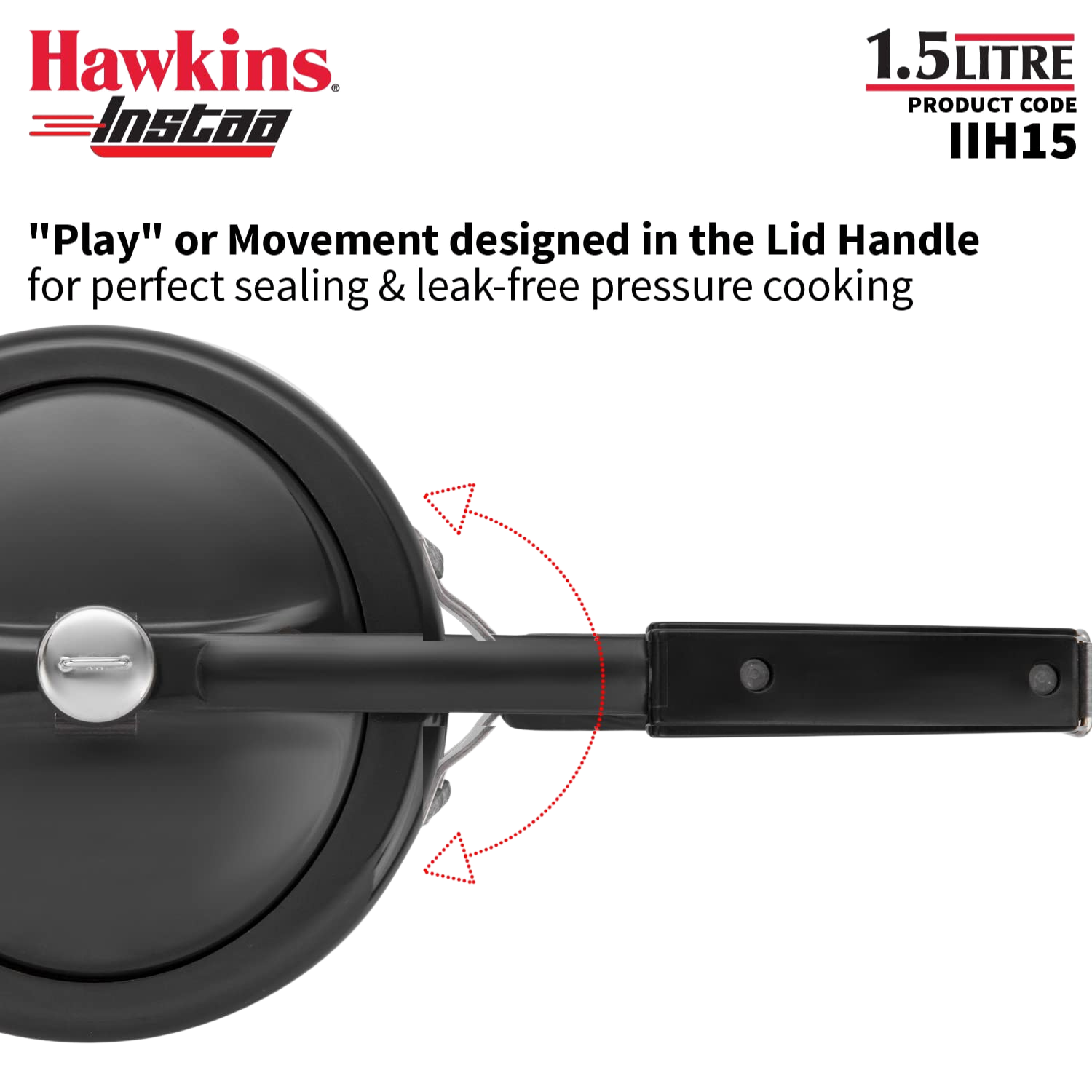 HAWKINS Instaa Pressure Cooker, Induction Base Inner Lid Cooker | Hard Anodised Cooker | Black - Premium hard anodised pressure cooker from Hawkins - Just Rs. 1575! Shop now at Surana Sons