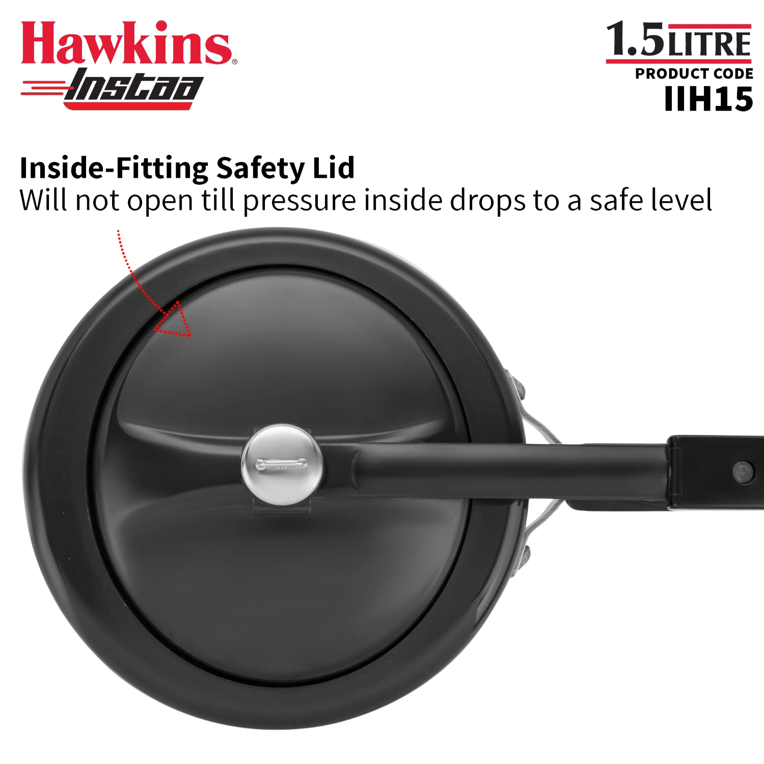 HAWKINS Instaa Pressure Cooker, Induction Base Inner Lid Cooker | Hard Anodised Cooker | Black - Premium hard anodised pressure cooker from Hawkins - Just Rs. 1575! Shop now at Surana Sons