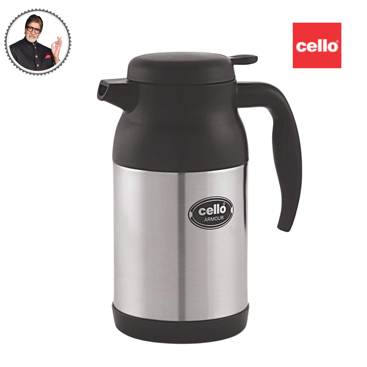 Cello Armour Stainless Steel, Double Walled, Vacusteel Carafe | Thermos | Hot & Cold - Premium Thermos from Cello - Just Rs. 1148! Shop now at Surana Sons