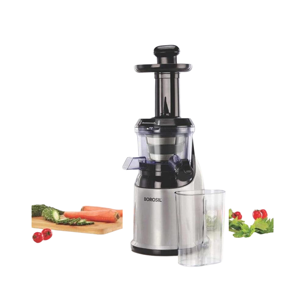 Borosil Health Pro 200-Watt Slow (Cold Press) Juicer, Black WB 13 - Premium Slow Centrifugal Juicers from Borosil - Just Rs. 7990! Shop now at Surana Sons