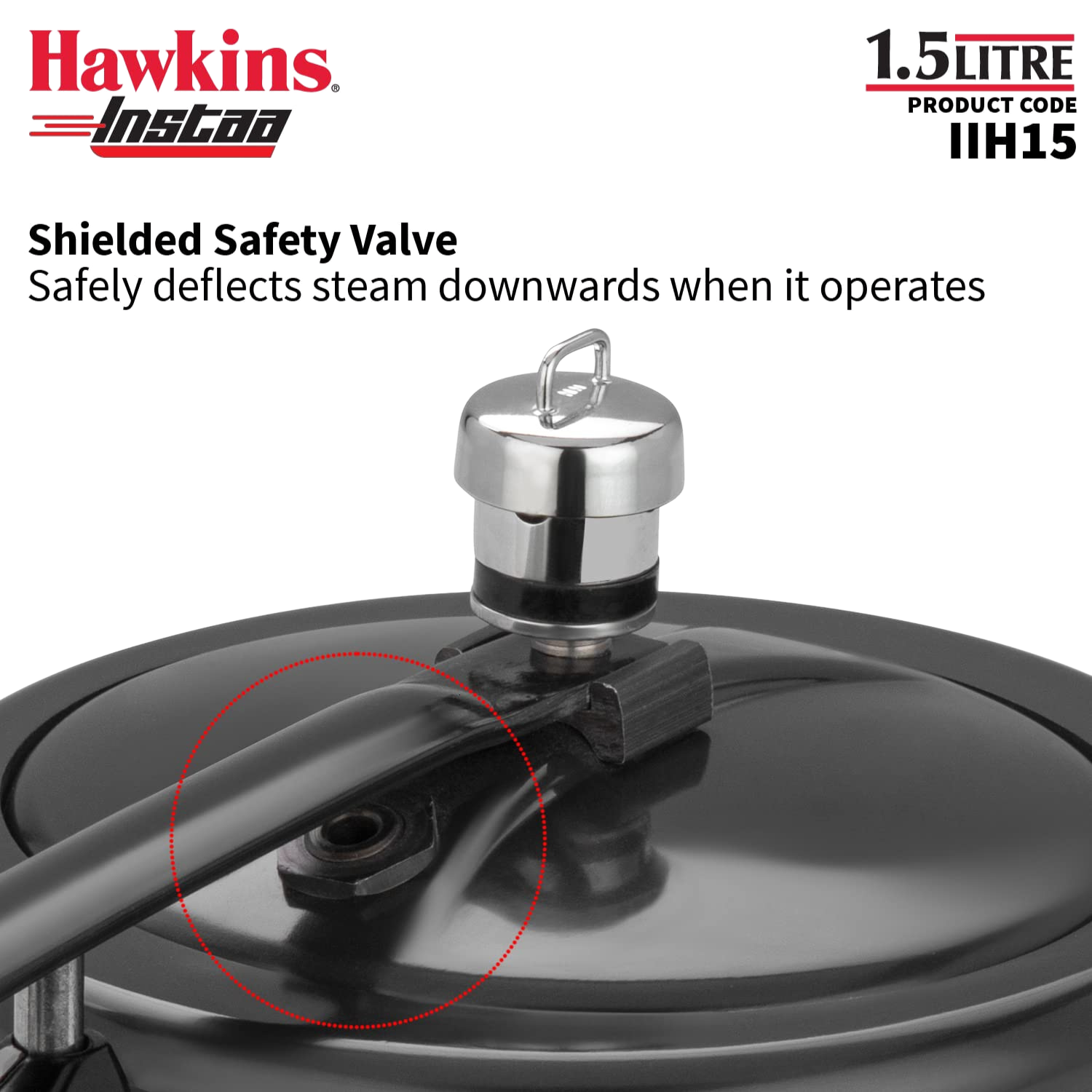 HAWKINS Instaa Pressure Cooker, Induction Base Inner Lid Cooker | Hard Anodised Cooker | Black - Premium hard anodised pressure cooker from Hawkins - Just Rs. 1575! Shop now at Surana Sons