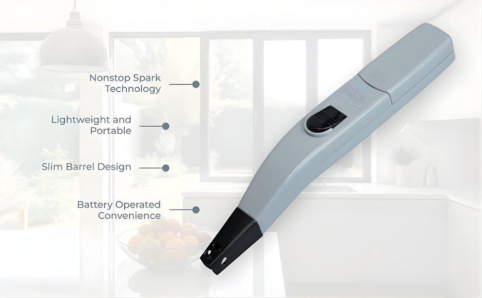 CELLTONE Zoom Electric Gas Lighter For Kitchen Use - Battery Operated Continuous Spark For Gas Stove | 6 Months Warranty