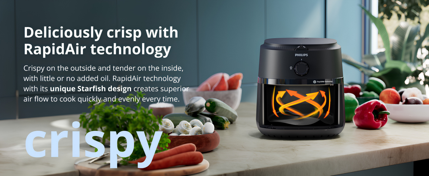 PHILIPS 4.2L Airfryer with Rapid Air Technology - NA120/00