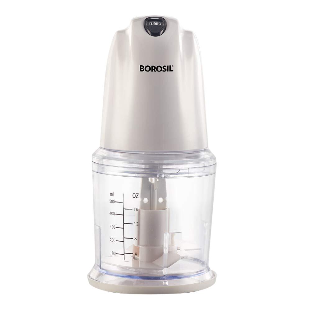 Borosil Chef Delite Electric Chopper for Kitchen, chop-n-store’ plastic bowl with lid, Vegetable Chopper, Cutter, Chop, Mince, Dice, Whisk, Blend - Premium Chopper from Borosil - Just Rs. 1522! Shop now at Surana Sons