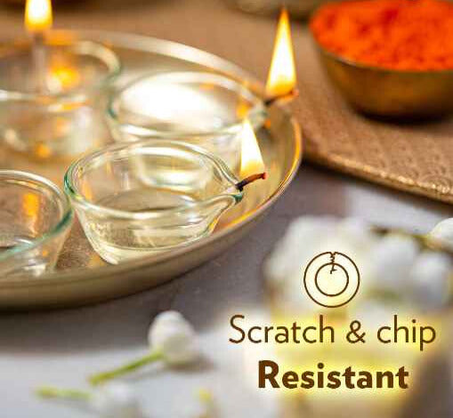 Borosil Glass Diya, Set of 6, 100% Borosilicate, Scratch & Chip Resistant - Premium Glass Diya from Borosil - Just Rs. 380! Shop now at Surana Sons
